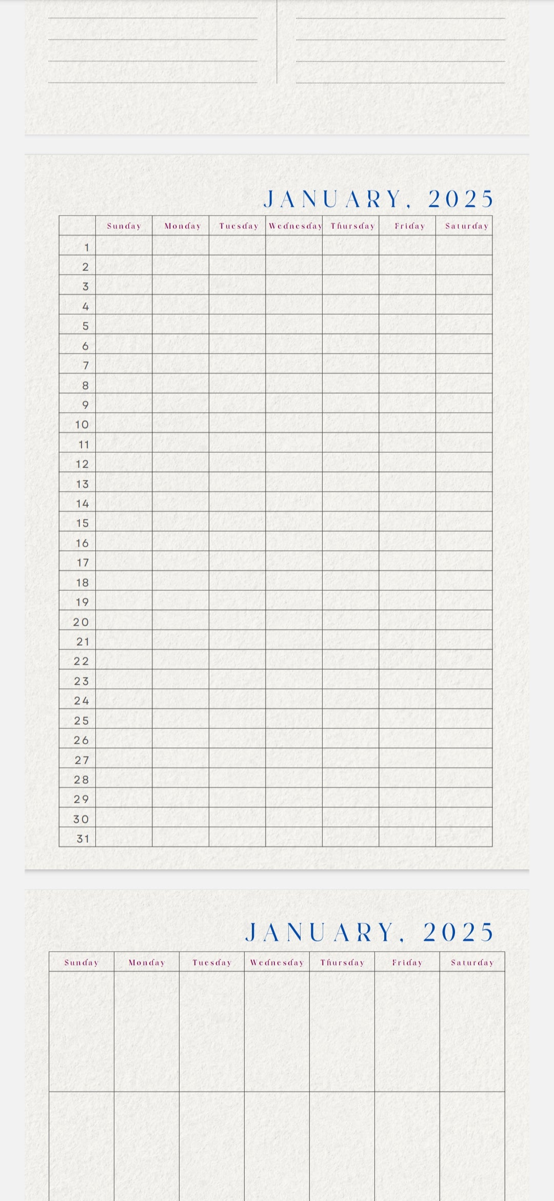 2025 Digital Daily Planner - Floral Printable Planner